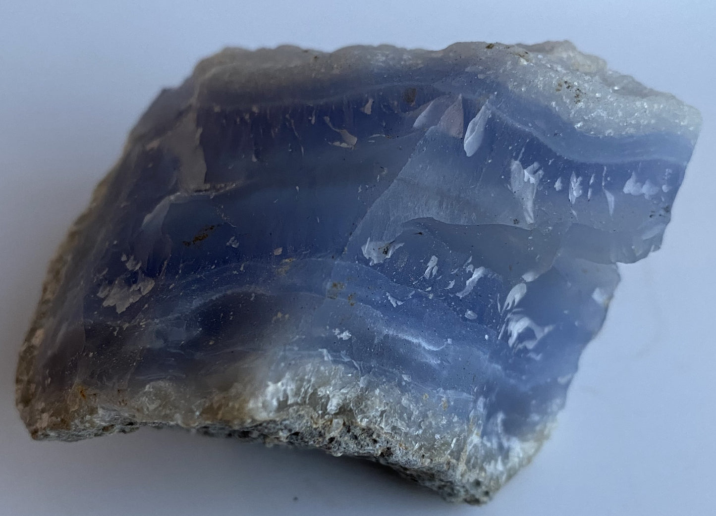 Agat Albastru Lace (Calcedonie) - Specimen piatra bruta