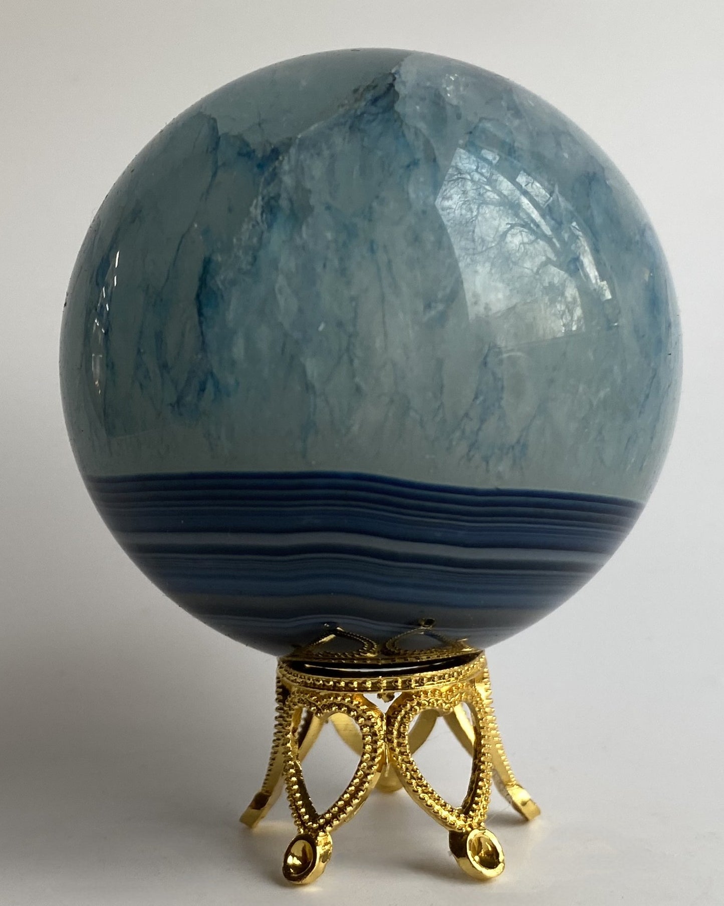 Agat Albastru - Sfera piatra semipretioasa