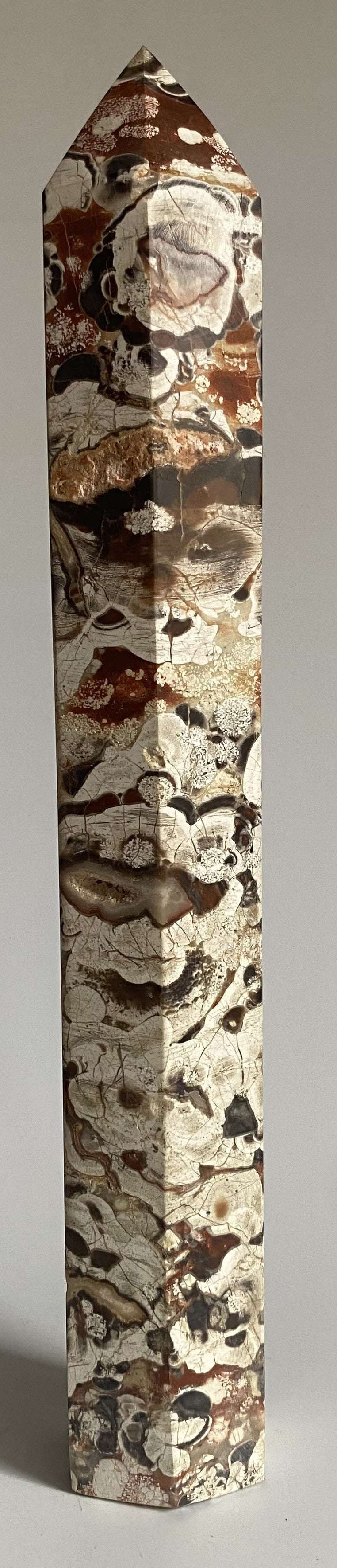 Obelisc din agat natural Agat Money 24.5 cm cu model natural unic