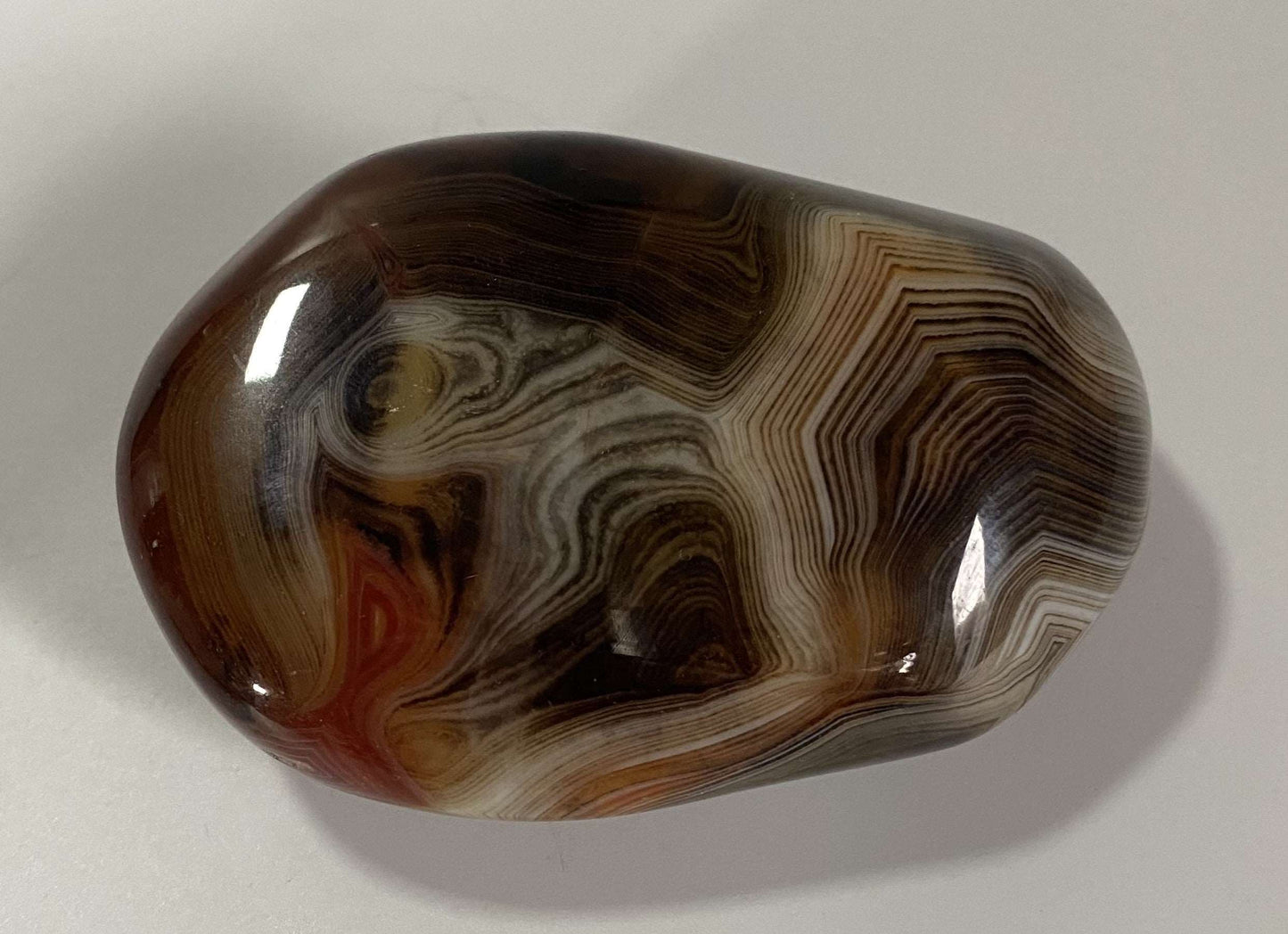 Agat Sardonyx - Piatra Polisata 8.8cm - Pietre Semipretioase Naturale