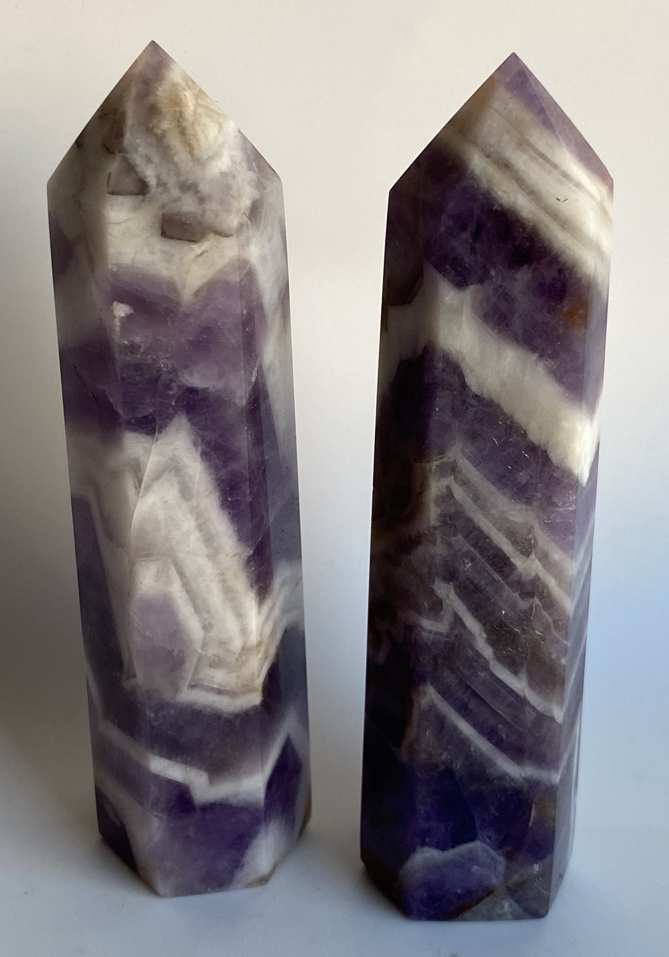 Ametist Dream (Chevron) - Set obeliscuri piatra semipretioasa