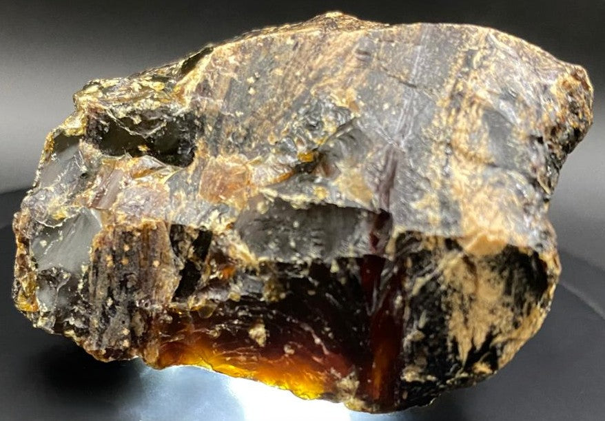 Specimen de colectie de 5.9cm din piatra semipretioasa de chihlimbar pe fundal alb
