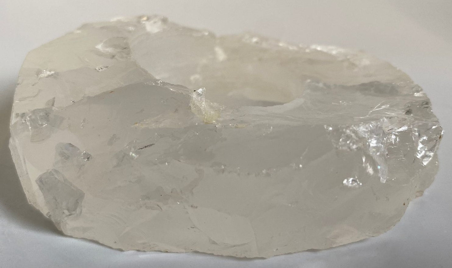 Cuart Transparent (Cristal de Stanca) - Suport de lumanare 9.4cm