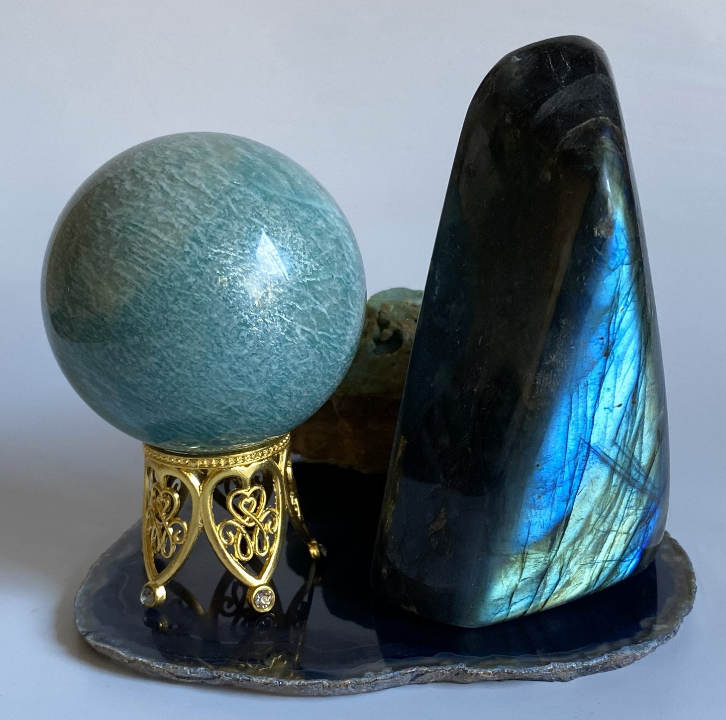 Set Cristale - Labradorit&Amazonit&Turcoaz - Decoratiune Pietre Semipretioase