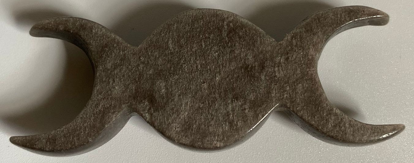 Obsidian Argintiu - Luna Tripla 8.1cm - Pietre Semipretioase Naturale