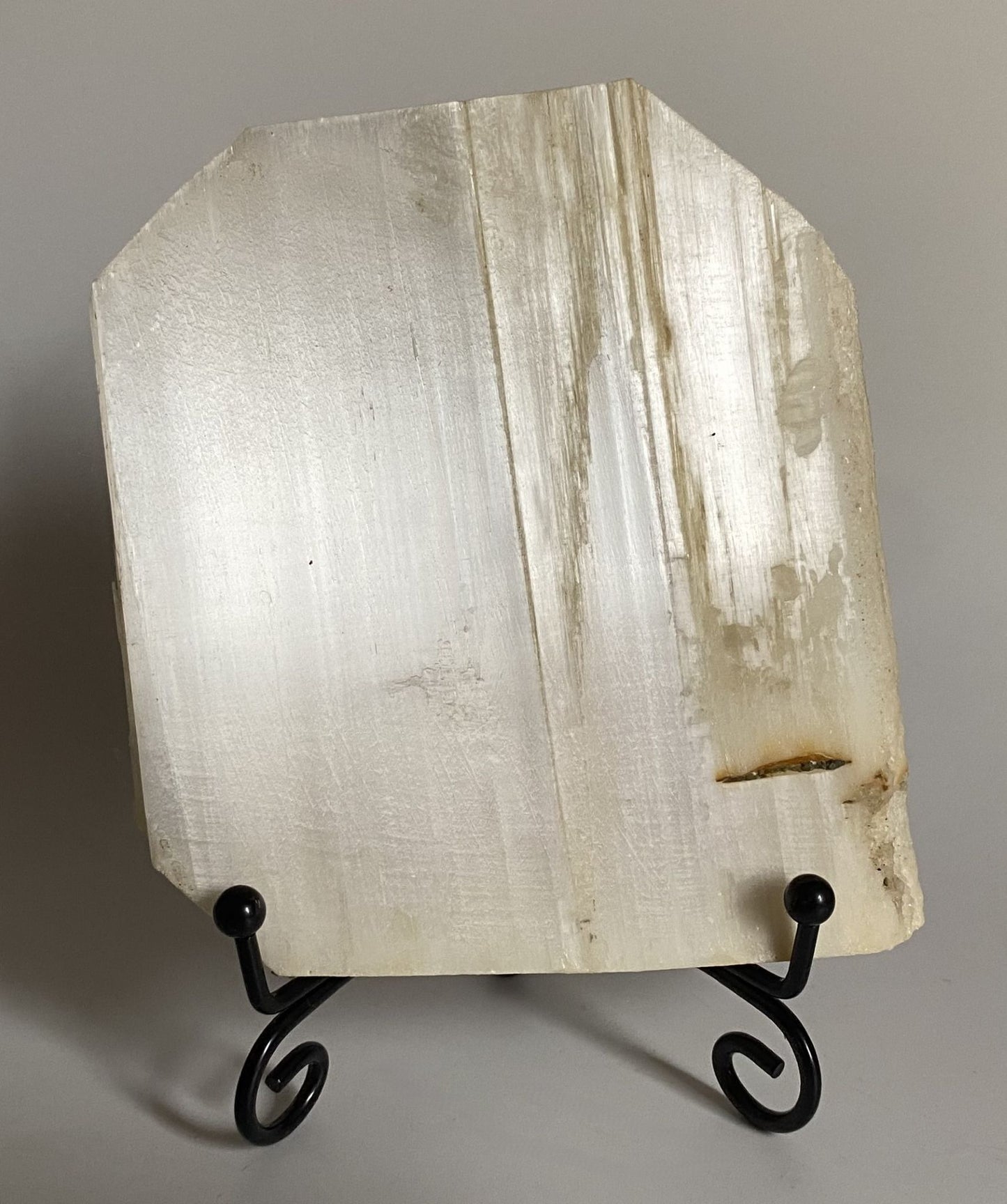 Selenit - Felie Hamsa 10.8cm - Decoratiune Piatra Semipretioasa
