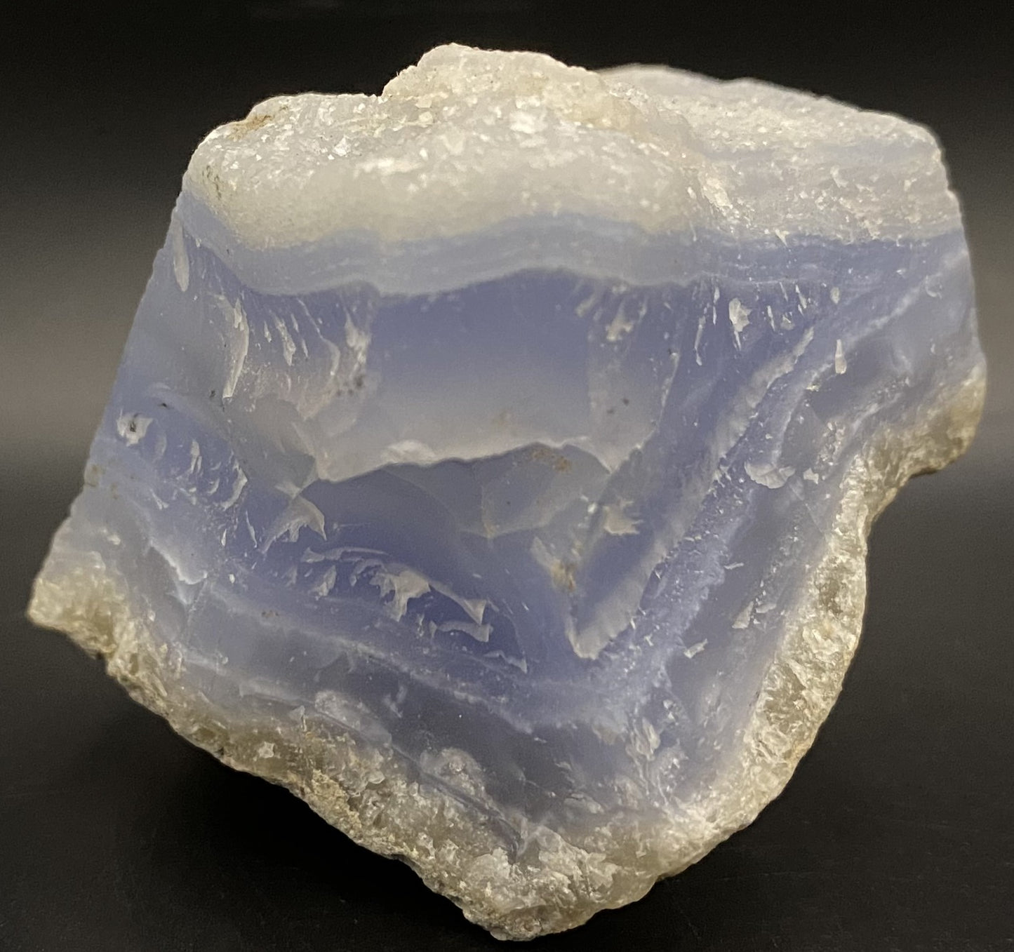 Agat Albastru Lace (Calcedonie) - Specimen piatra bruta