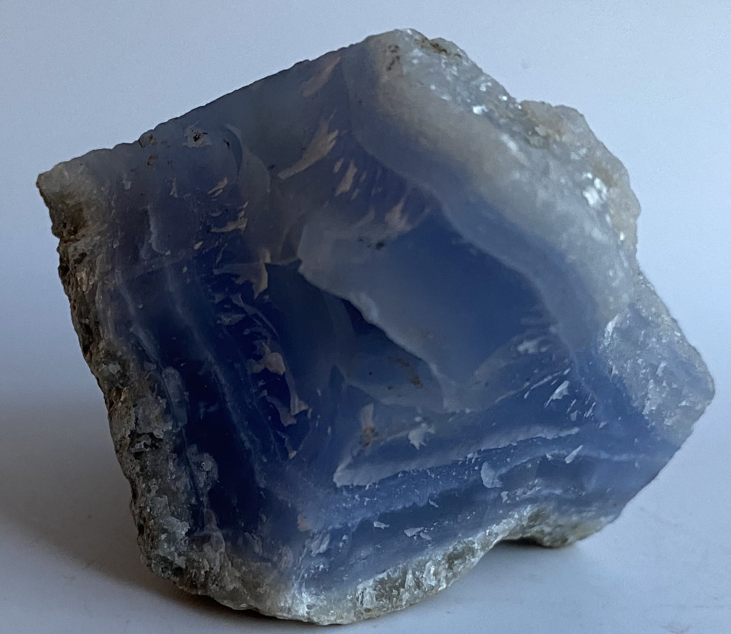 Agat Albastru Lace (Calcedonie) - Specimen piatra bruta