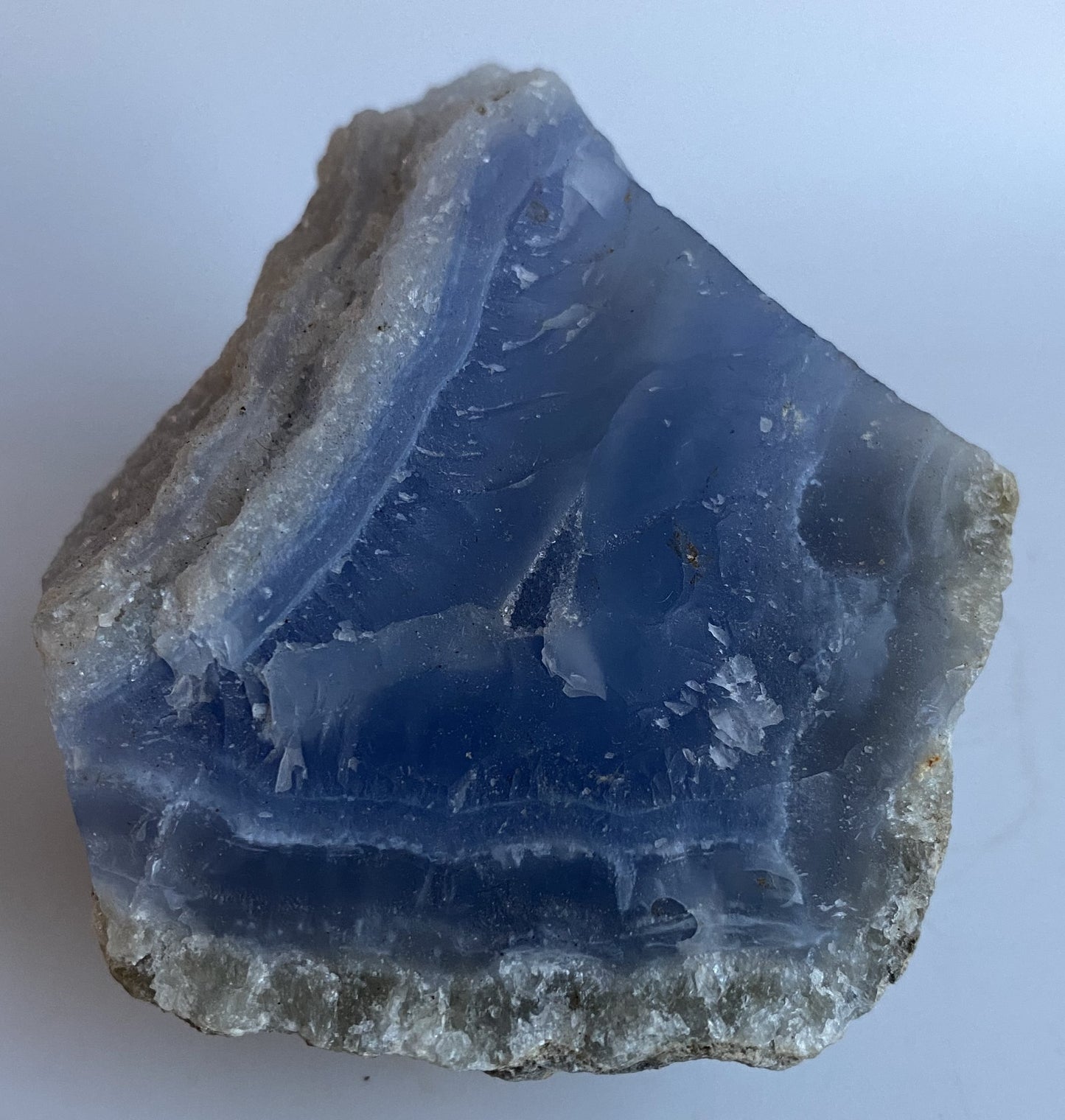 Agat Albastru Lace (Calcedonie) - Specimen piatra bruta