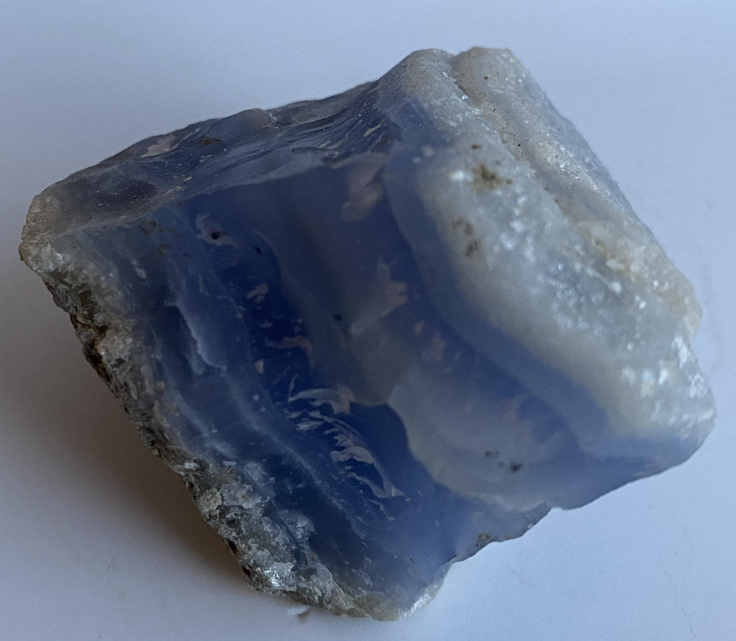 Agat Albastru Lace (Calcedonie) - Specimen piatra bruta