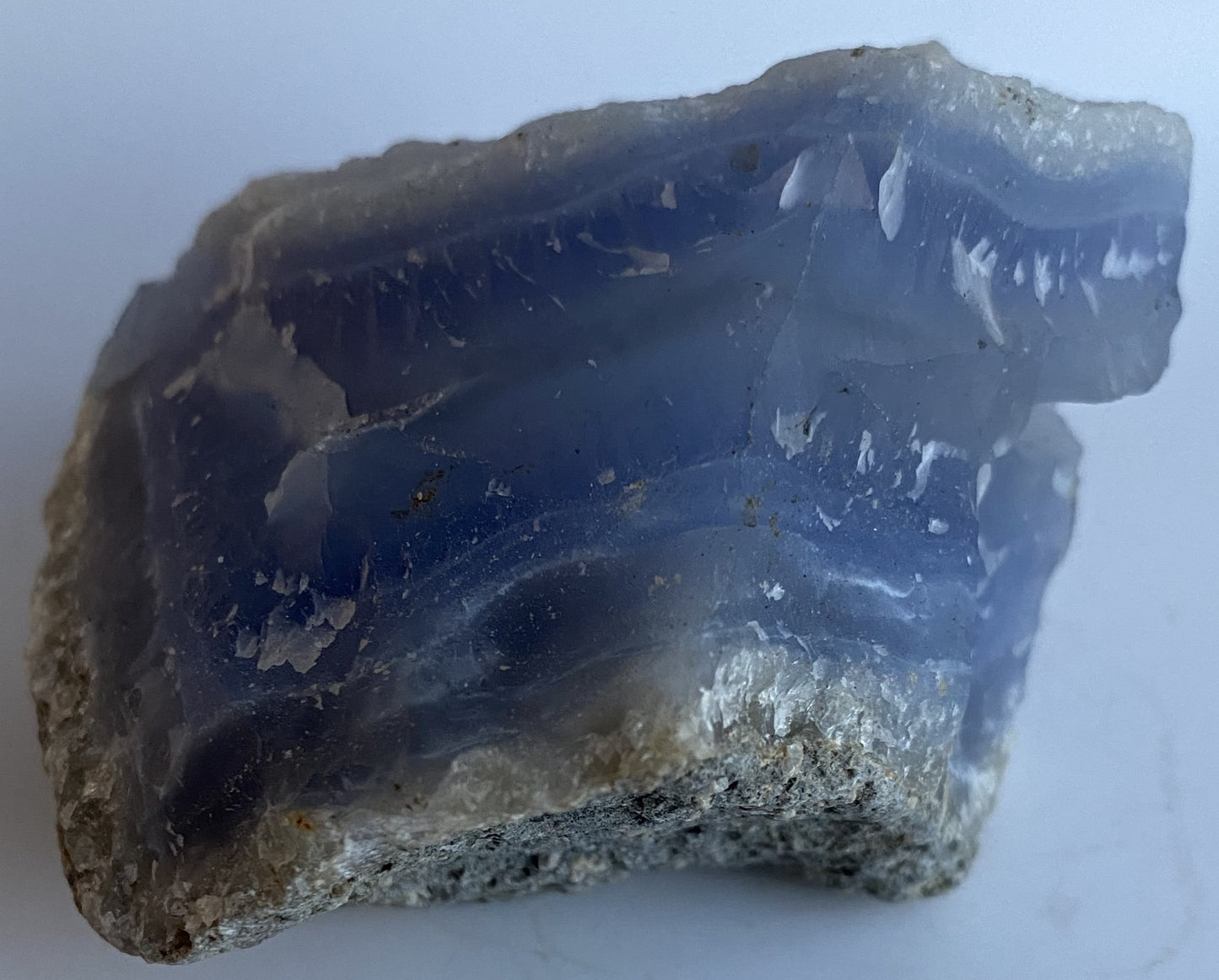 Agat Albastru Lace (Calcedonie) - Specimen piatra bruta