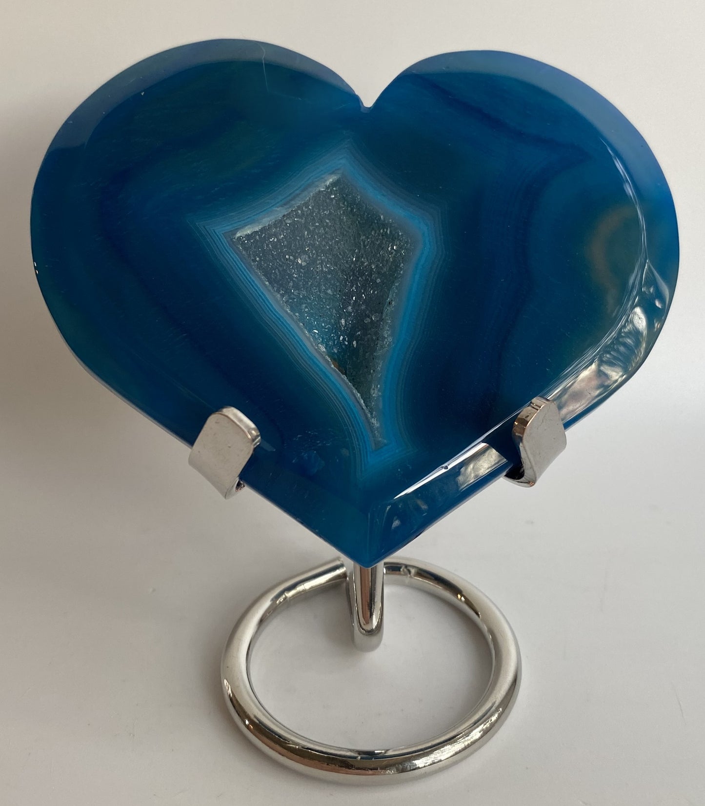 Agat Albastru - Inima din piatra semipretioasa