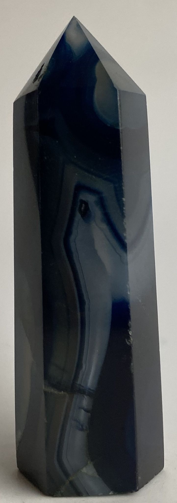 Agat Albastru - Obelisc 8.2cm - Pietre Semipretioase Naturale