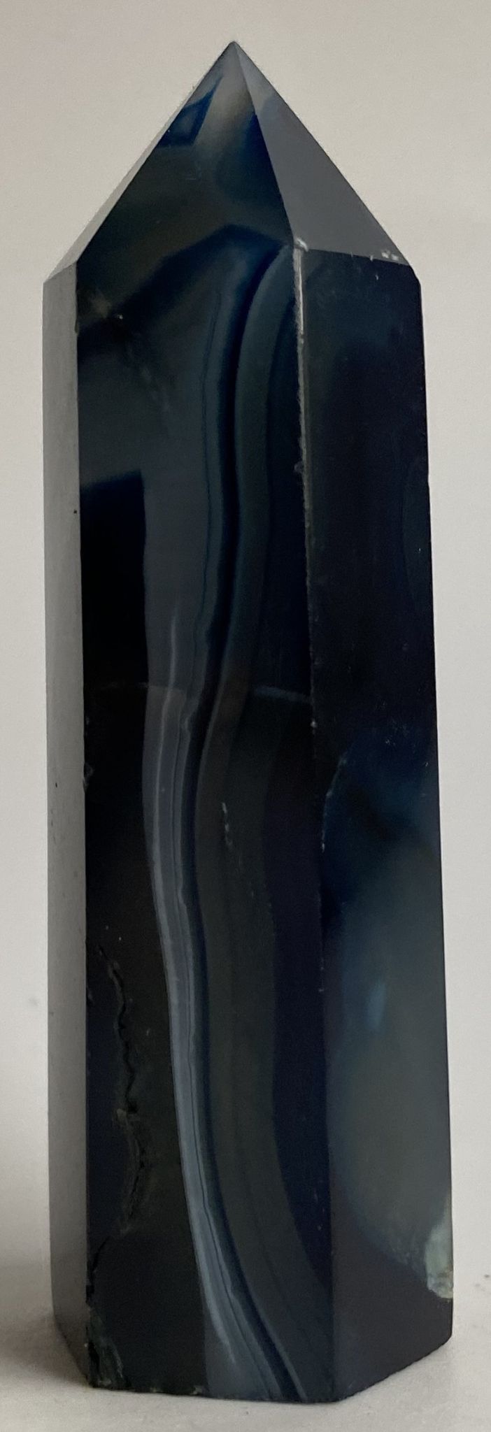 Agat Albastru - Obelisc 8.2cm - Pietre Semipretioase Naturale