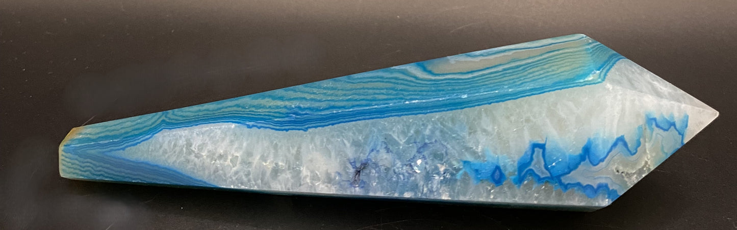 Agat Albastru - Sceptru piatra semipretioasa