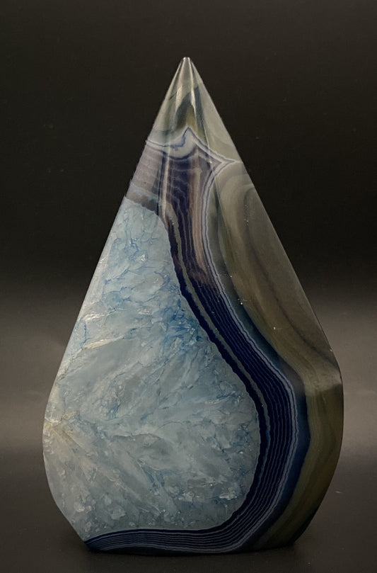 Agat Albastru - Sculptura piatra semipretioasa