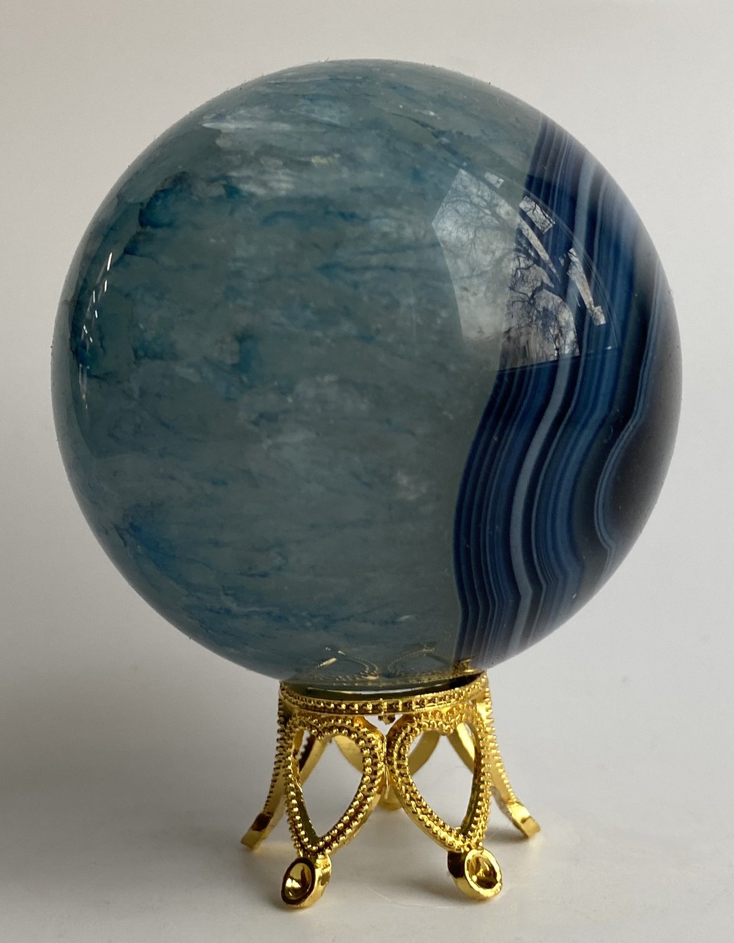 Agat Albastru - Sfera piatra semipretioasa