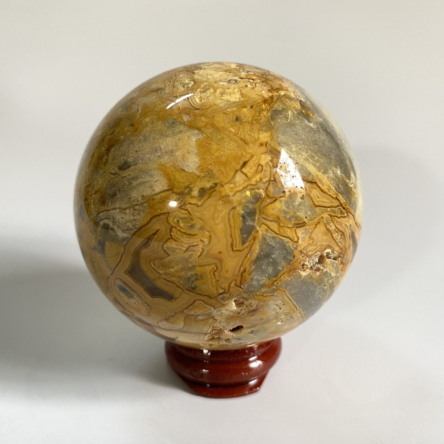 Agat Crazy Lace (Dantela) - Sfera 6.5cm - Pietre Semipretioase Naturale