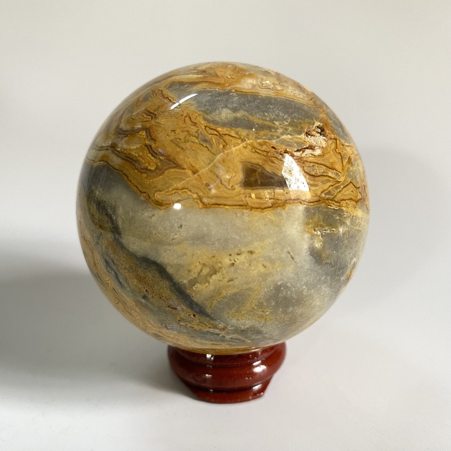 Agat Crazy Lace (Dantela) - Sfera 6.5cm - Pietre Semipretioase Naturale