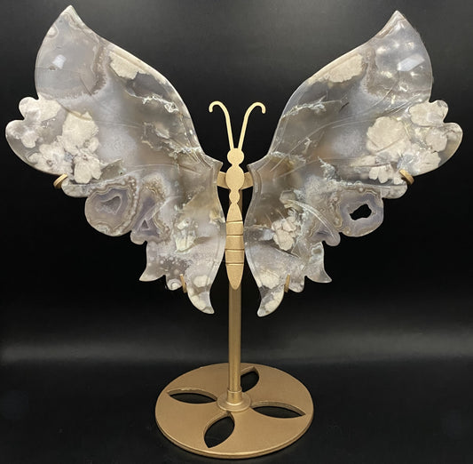 Agat Floare - Fluture din piatra semipretioasa