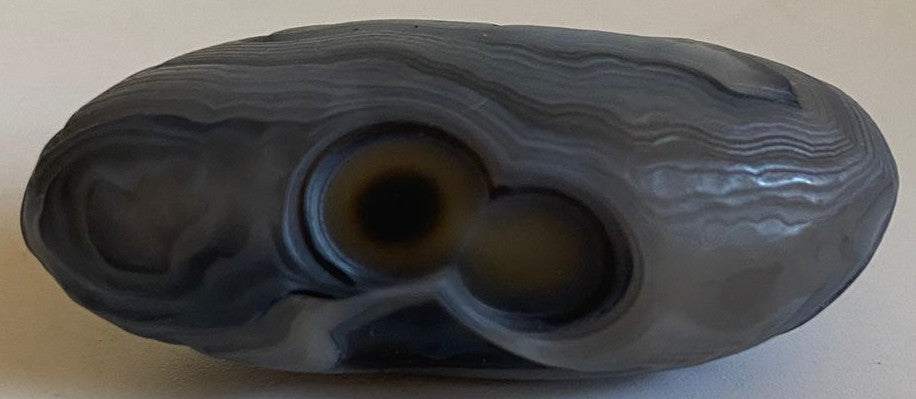Specimen oval de Agat Gobi natural de 4.6cm pentru colecție minerală