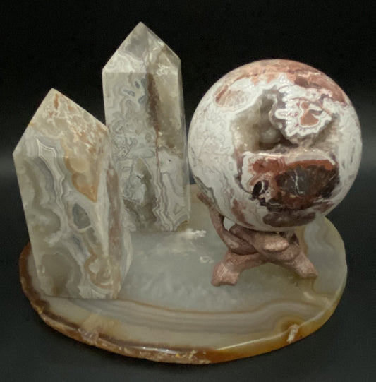 Agat Mexican - Set decorativ pietre semipretioase