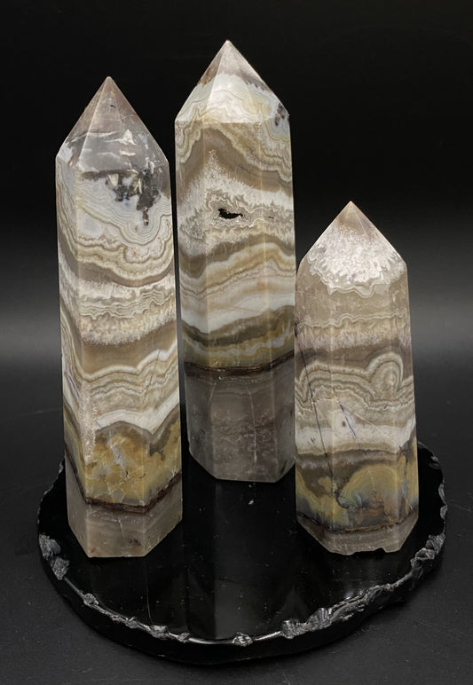 Agat Mexican - Set obeliscuri piatra semipretioasa