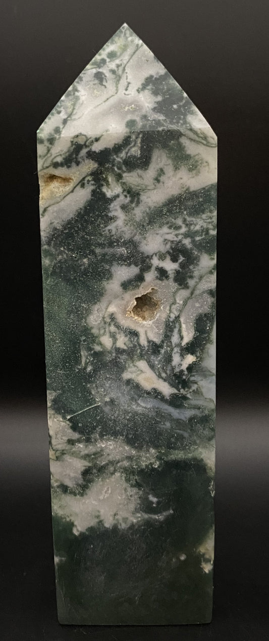 Agat Muschi- Obelisc piatra semipretioasa