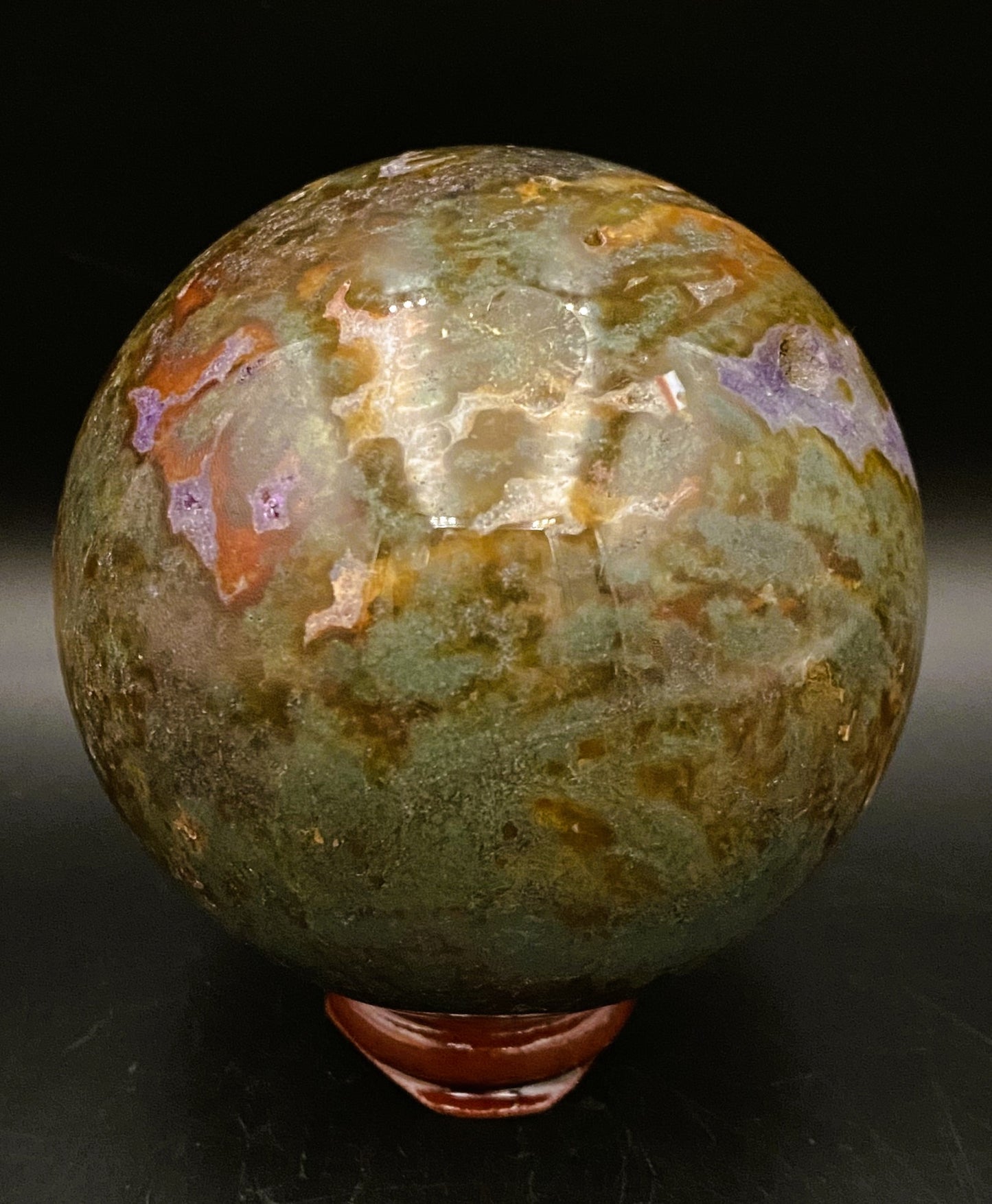 Agat Muschi Rosu - Sfera din piatra semipretioasa