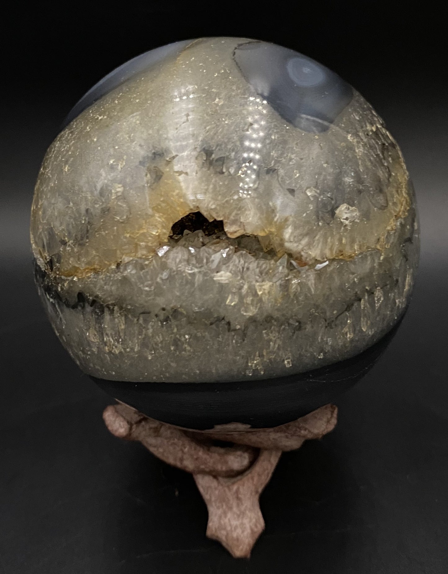Agat Negru - Sfera piatra semipretioasa
