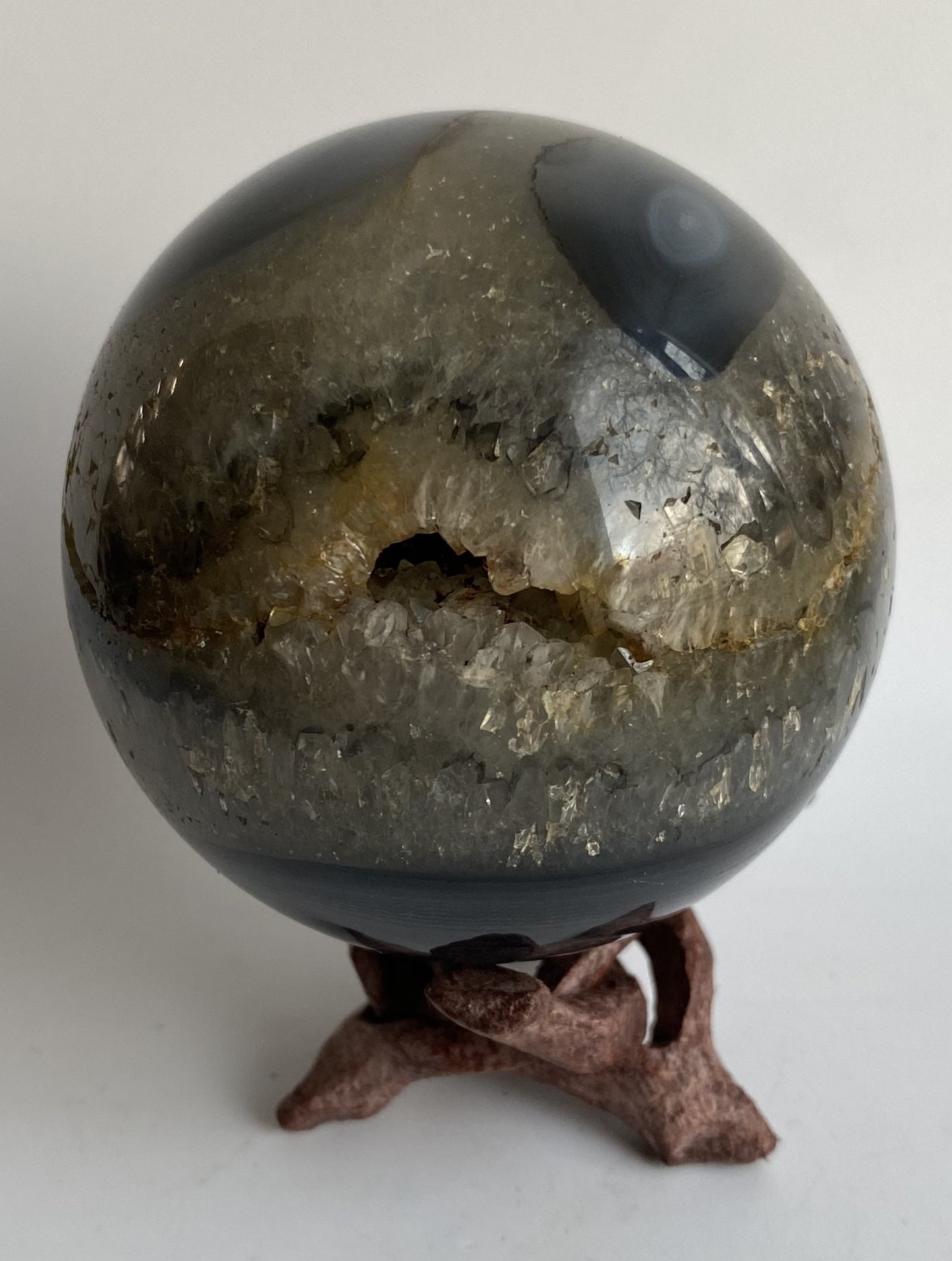 Agat Negru - Sfera piatra semipretioasa
