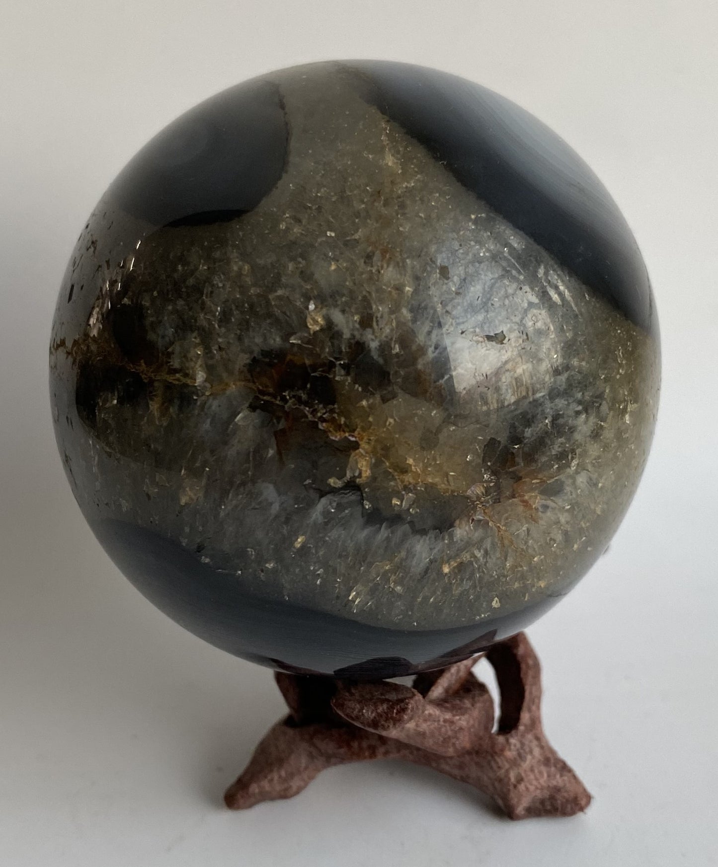 Agat Negru - Sfera piatra semipretioasa