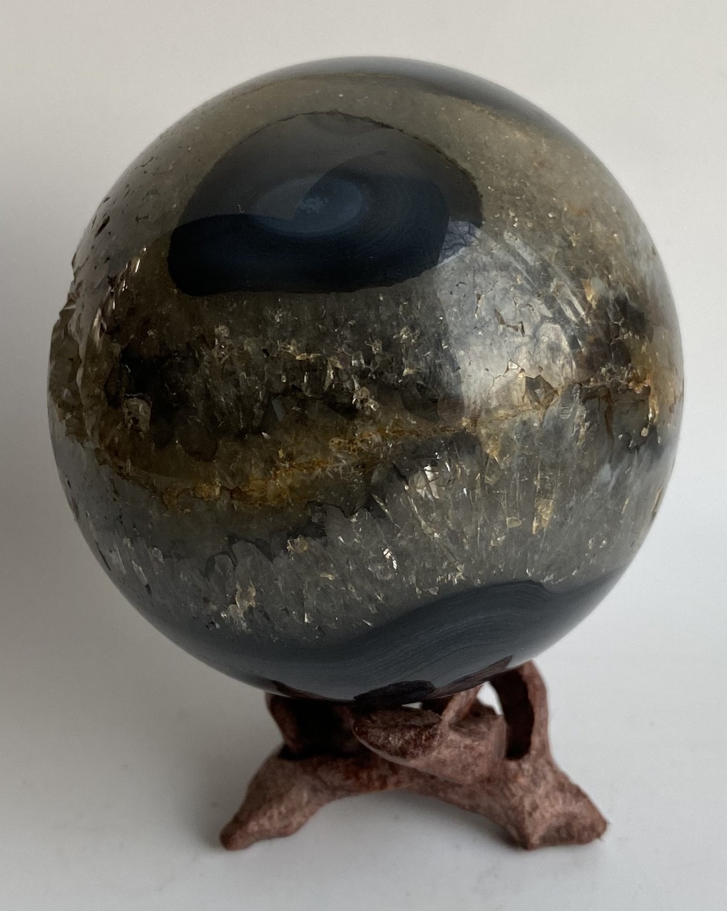 Agat Negru - Sfera piatra semipretioasa