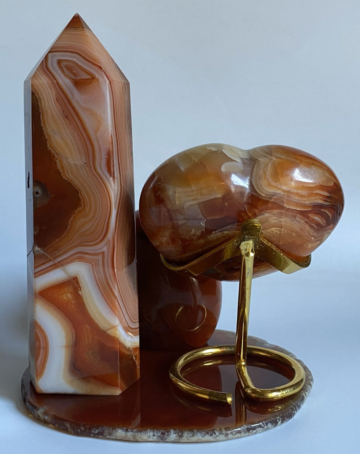 Set Cristale - Agat Rosu & Carneol - Decoratiune Pietre Semipretioase