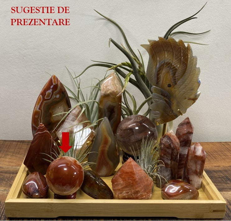 Agat Rosu - Sfera piatra semipretioasa
