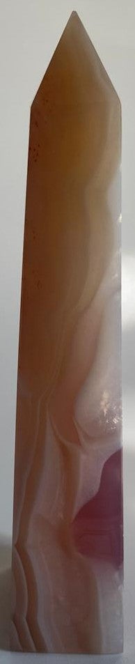 Agat Roz - Obelisc 10.9cm - Pietre Semipretioase Naturale