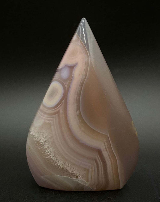 Sculptura din Agat Roz 7.8cm piatră semiprețioasă decorativă