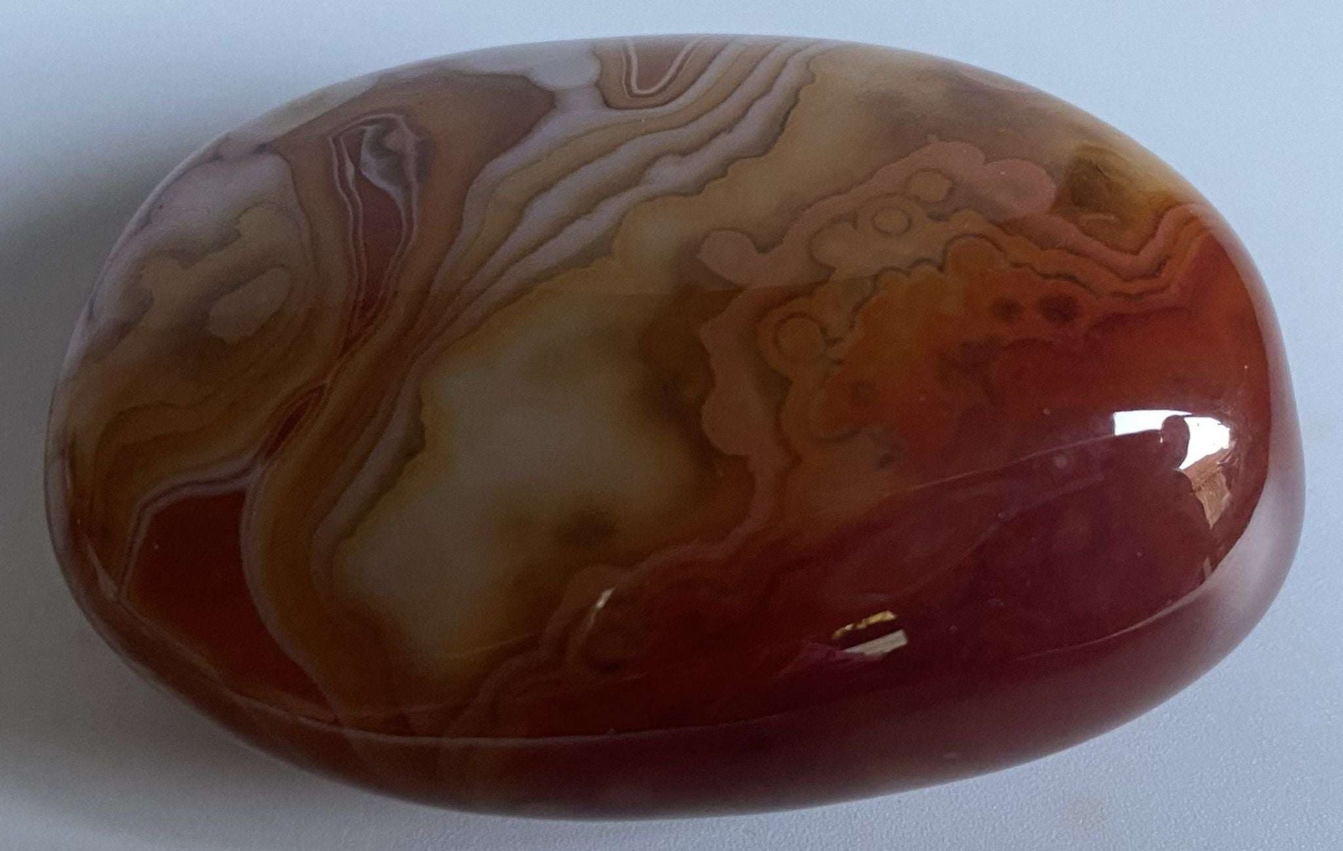 Agat Sardonyx piatra polisata decorativa semipretioasa 5.8cm