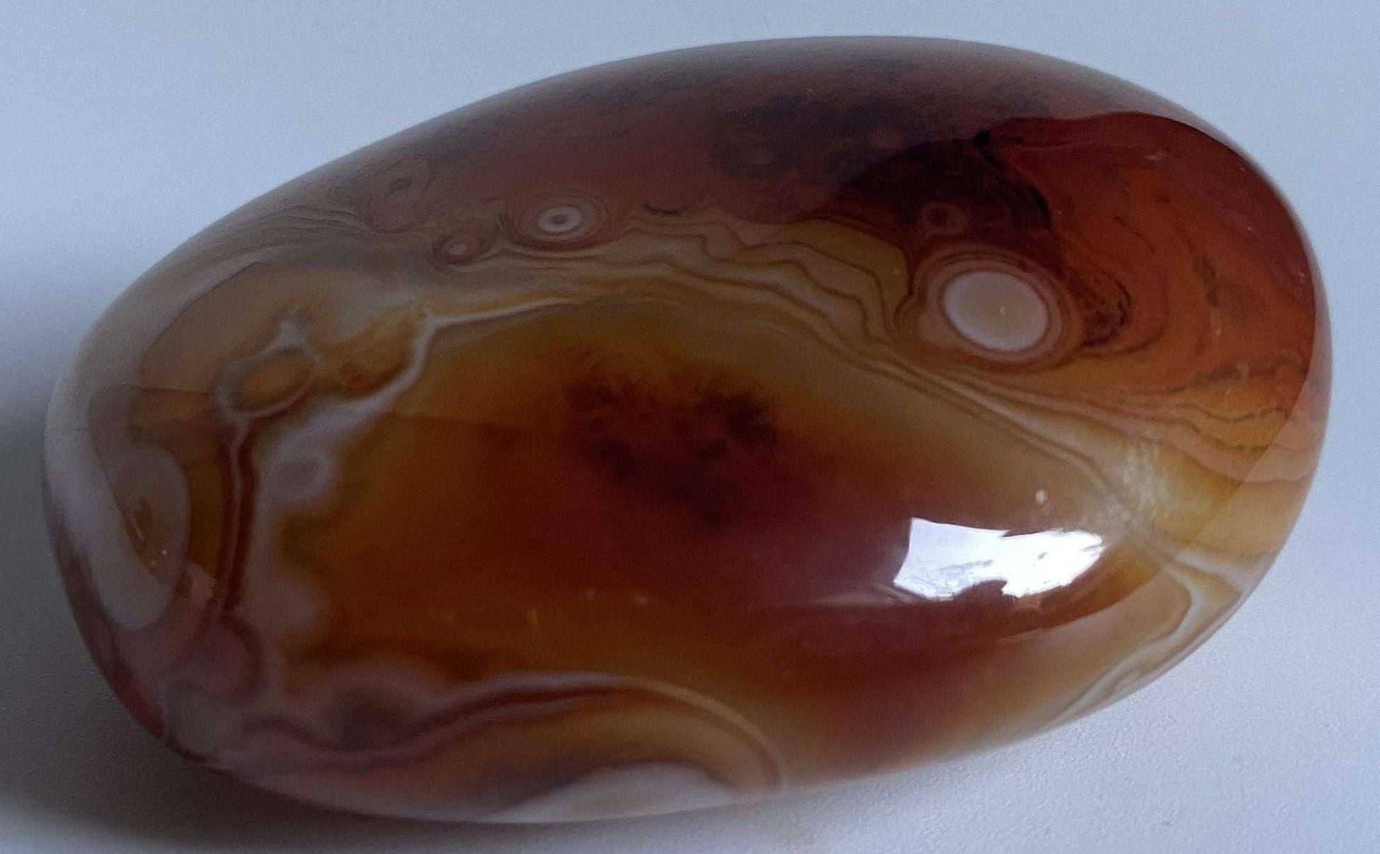 Agat Sardonyx piatra polisata decoratiune semipretioasa 5.8cm