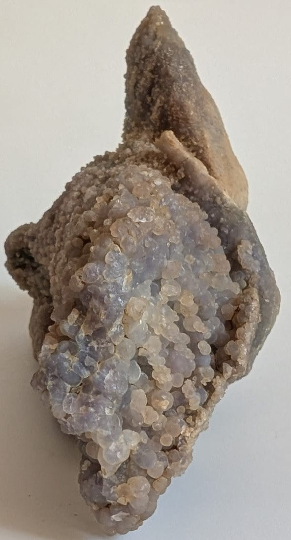 Specimen de colectie de 17.5cm din piatra semipretioasa de agat strugure pe fundal alb