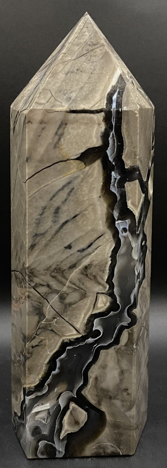 Agat Vulcanic - Obelisc piatra semipretioasa