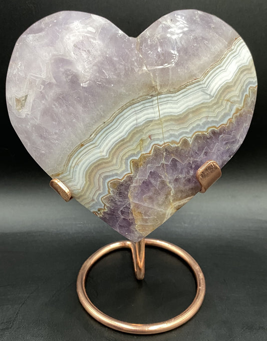Ametist-Agat - Inima din piatra semipretioasa