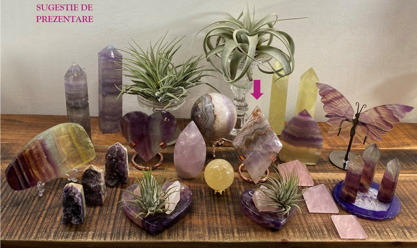 Ametist-Agat - Romb din piatra semipretioasa