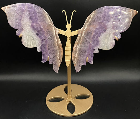 Ametist-Agat - Fluture din piatra semipretioasa