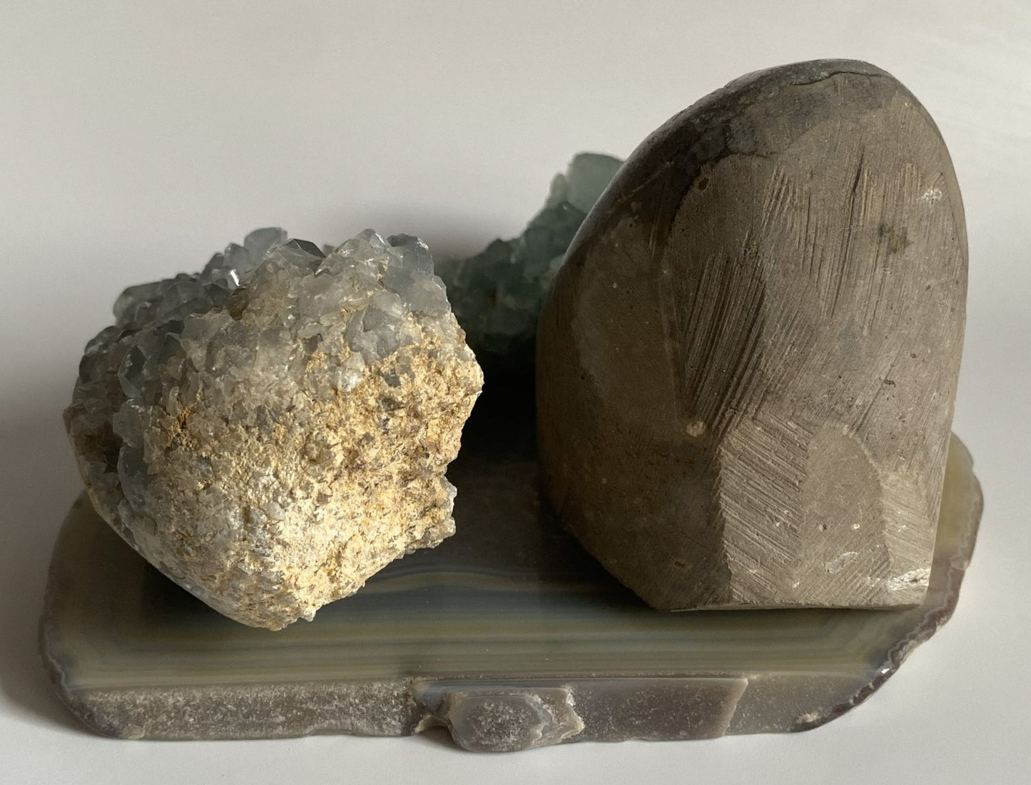 Set Cristale - Ametist&Celestina&FluoritVerde - Decoratiune Pietre Semipretioase