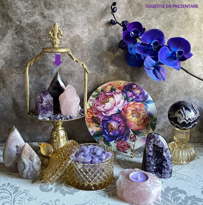 Ametist Dream (Chevron) - Sculptura piatra semipretioasa