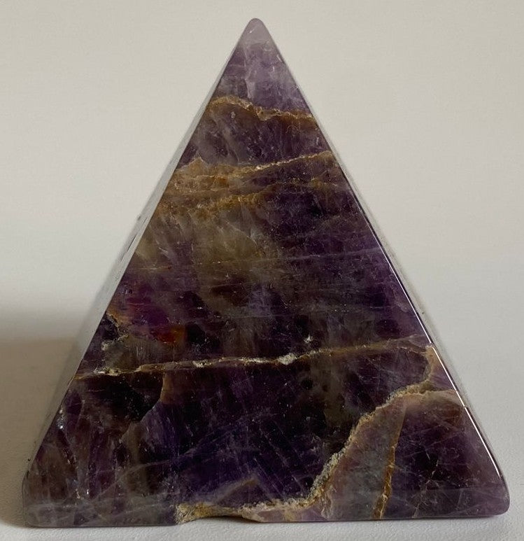 Ametist Chevron - Piramida 5cm - Decoratiune Piatra Semipretioasa