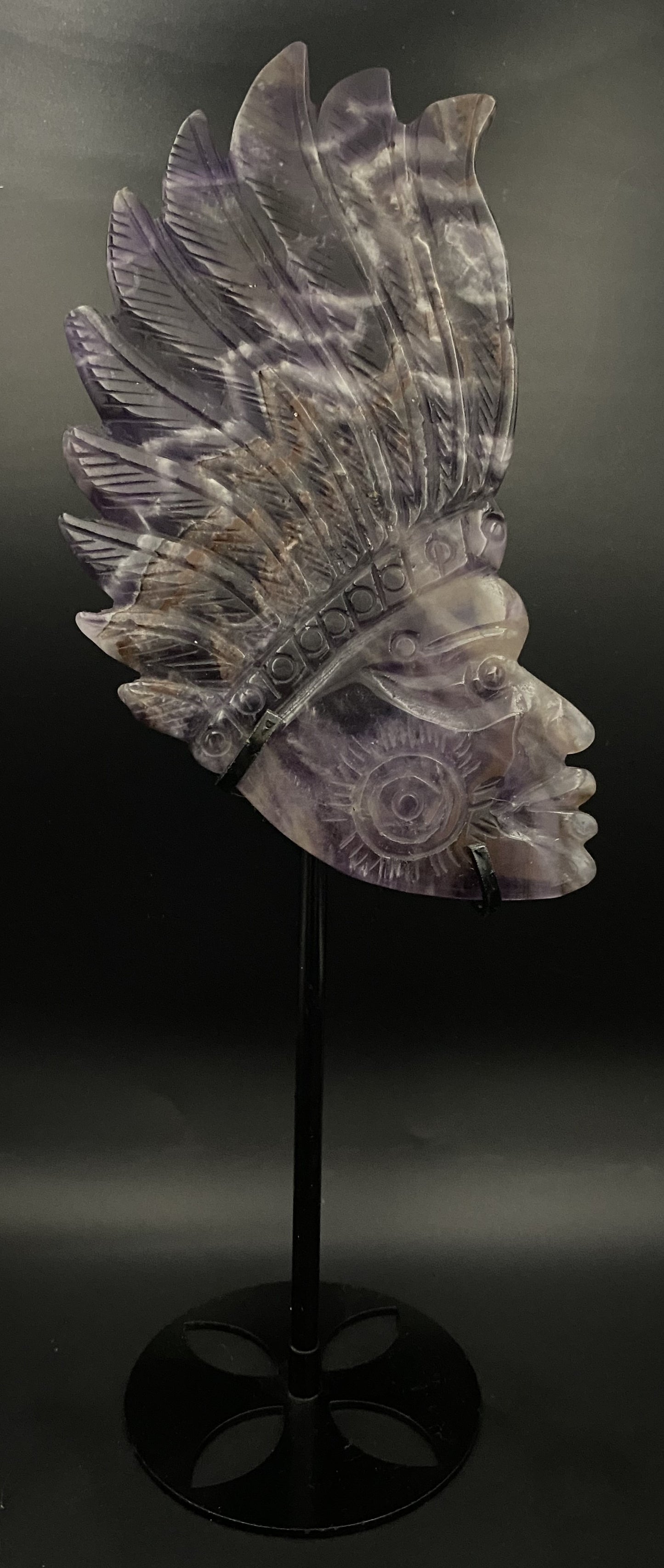 Ametist Dream (Chevron) - Sculptura indian piatra semipretioasa