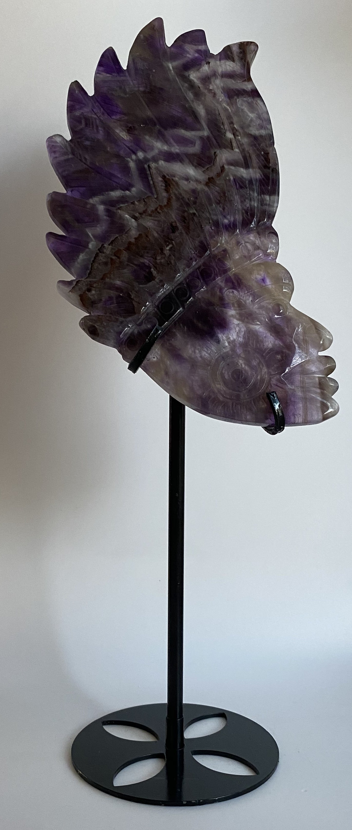 Ametist Dream (Chevron) - Sculptura indian piatra semipretioasa