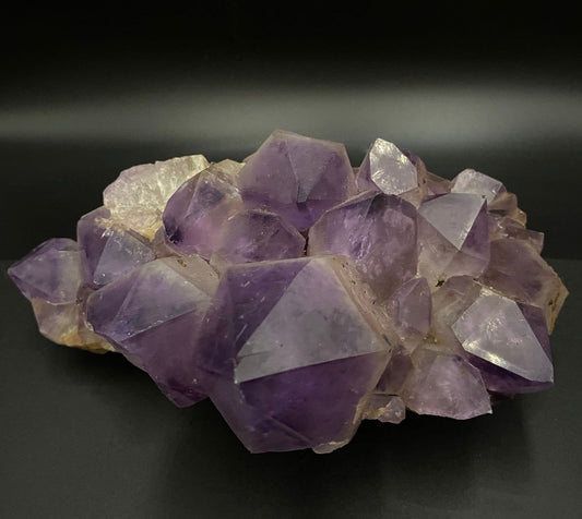 Cluster natural de Ametist Congo semi-prețios de 17 cm cu cristale violet intense